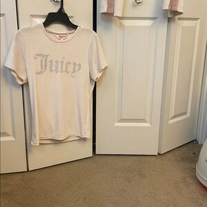 Juicy Couture Ivory T-Shirt with Silver Accents